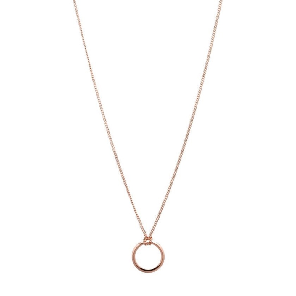 Fossil RoseGold Charm Starter Necklace w Key Charm